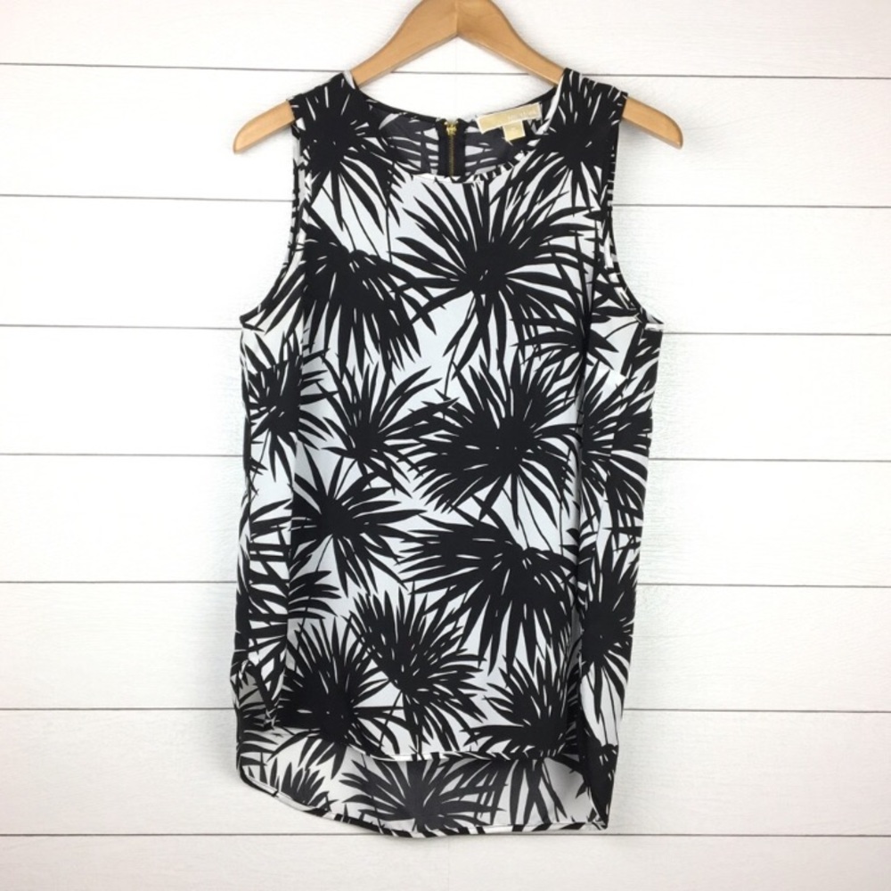 Michael Kors Black And White Sleeveless Tunic - Picture 1 of 5